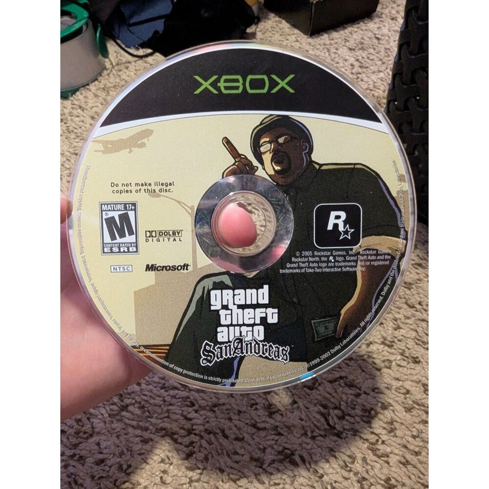 Original Xbox Grand Theft Auto San Andreas Disc Only Gta Retro Video Game
